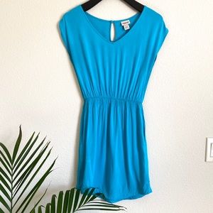 Blue Short Sleeve Dress